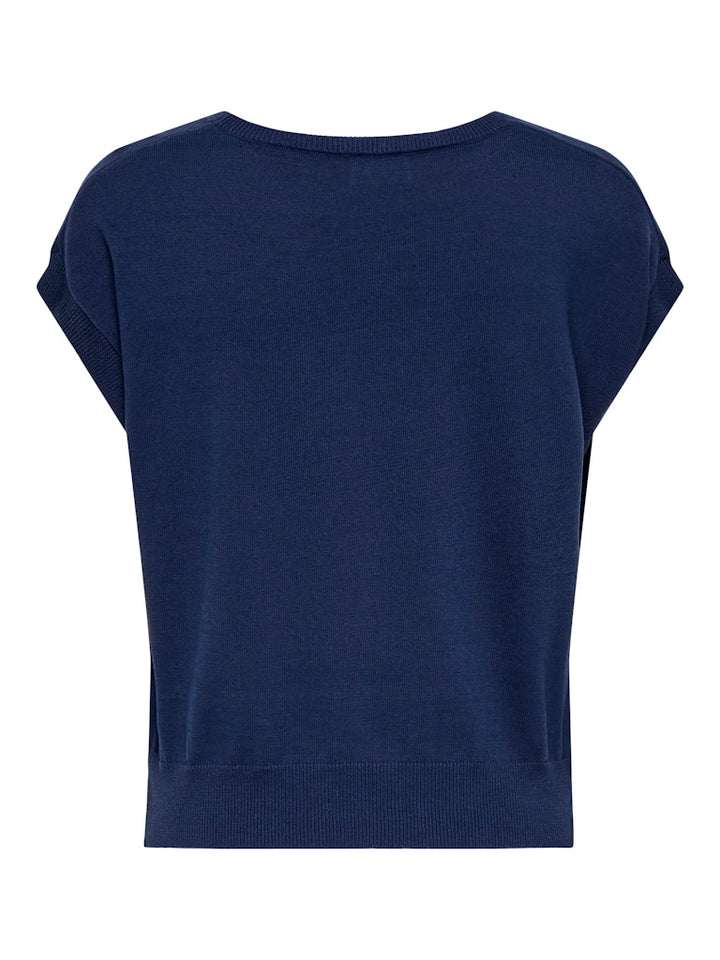 Jdytherese S/l Pullover Knt - Navy