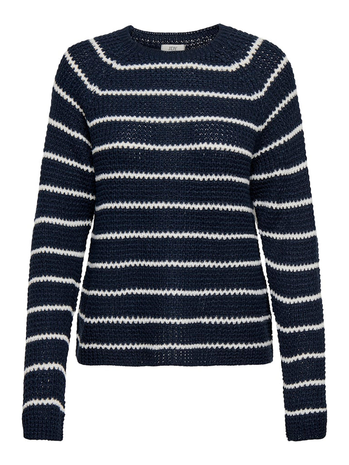Jdyellen L/s Oneck Raglan Pullover Knt - Blauw Dessin