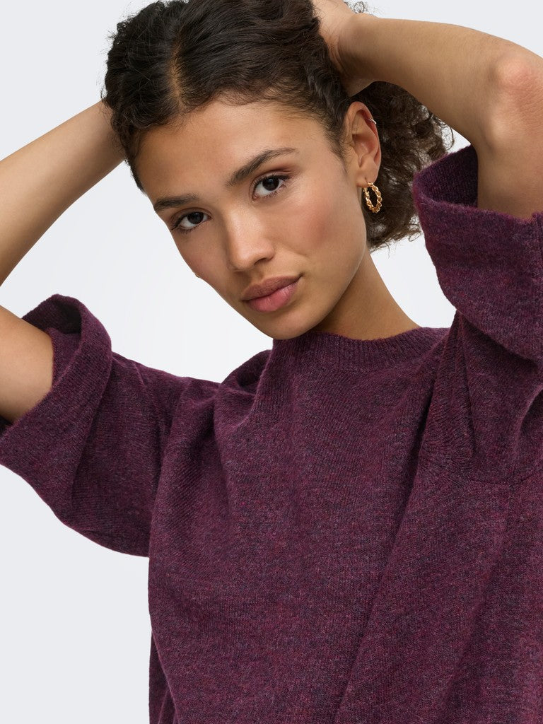 Onlsimoni 3/4 Pullover Knt Noos - Mauve
