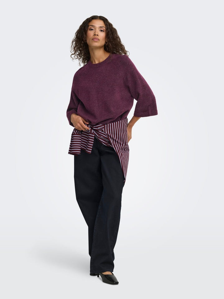 Onlsimoni 3/4 Pullover Knt Noos - Mauve