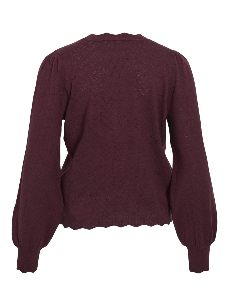 Viemi O-neck L/s Knit Top/tes - Bordeaux