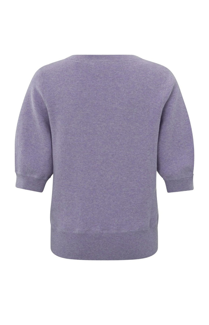 V-neck Sweater With Stitch Det - Lavendel
