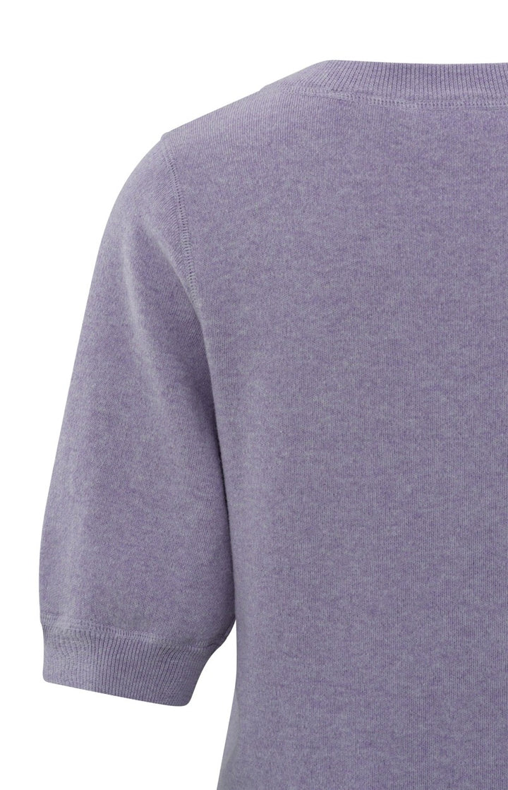 V-neck Sweater With Stitch Det - Lavendel