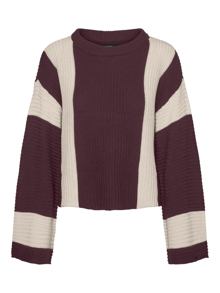 Vmgigi Ls O-neck Pullover Lcs Rep - Paars Dessin