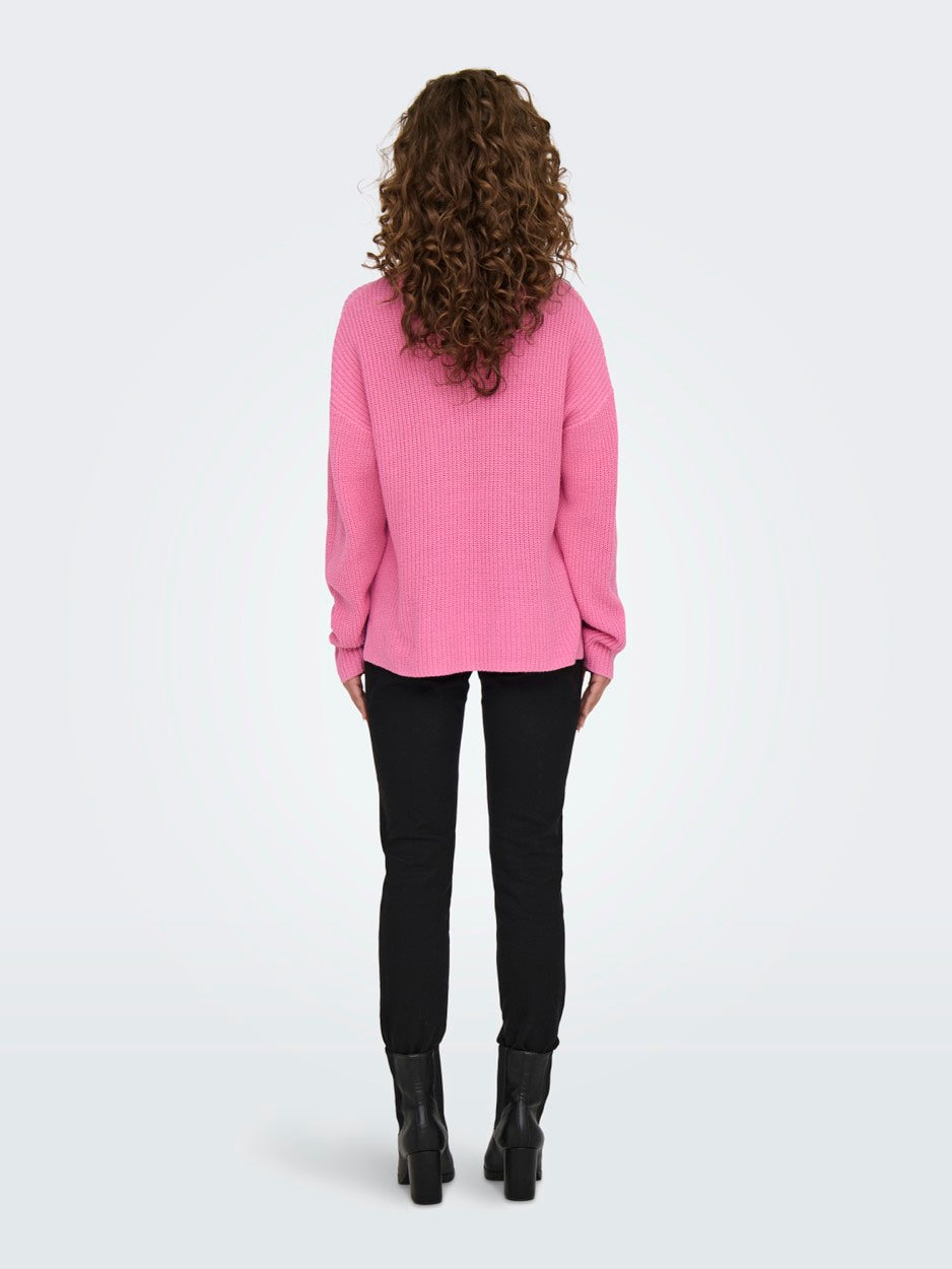 Onlluna Ls O-neck Pullover Knt - Roze