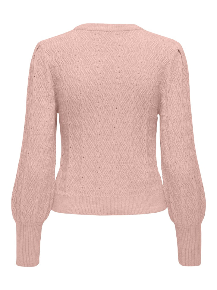Onlkatia Ls Struc Puff Oneck Cc Knt - Licht Roze