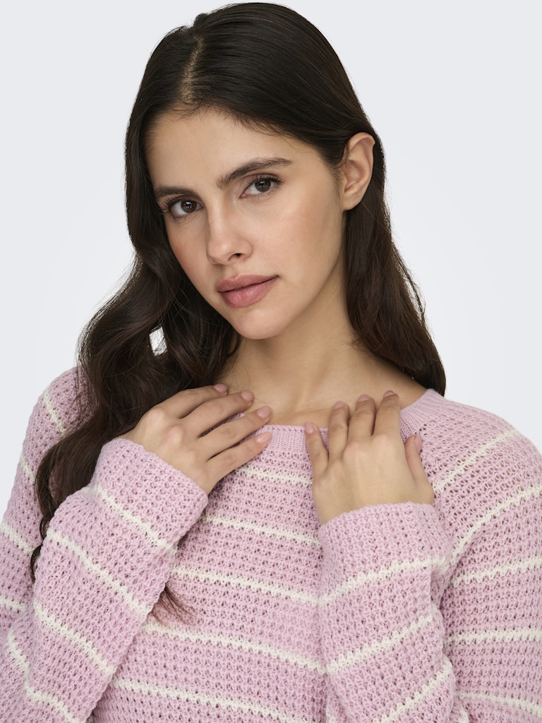 Jdyellen L/s Oneck Raglan Pullover Knt - Licht Roze
