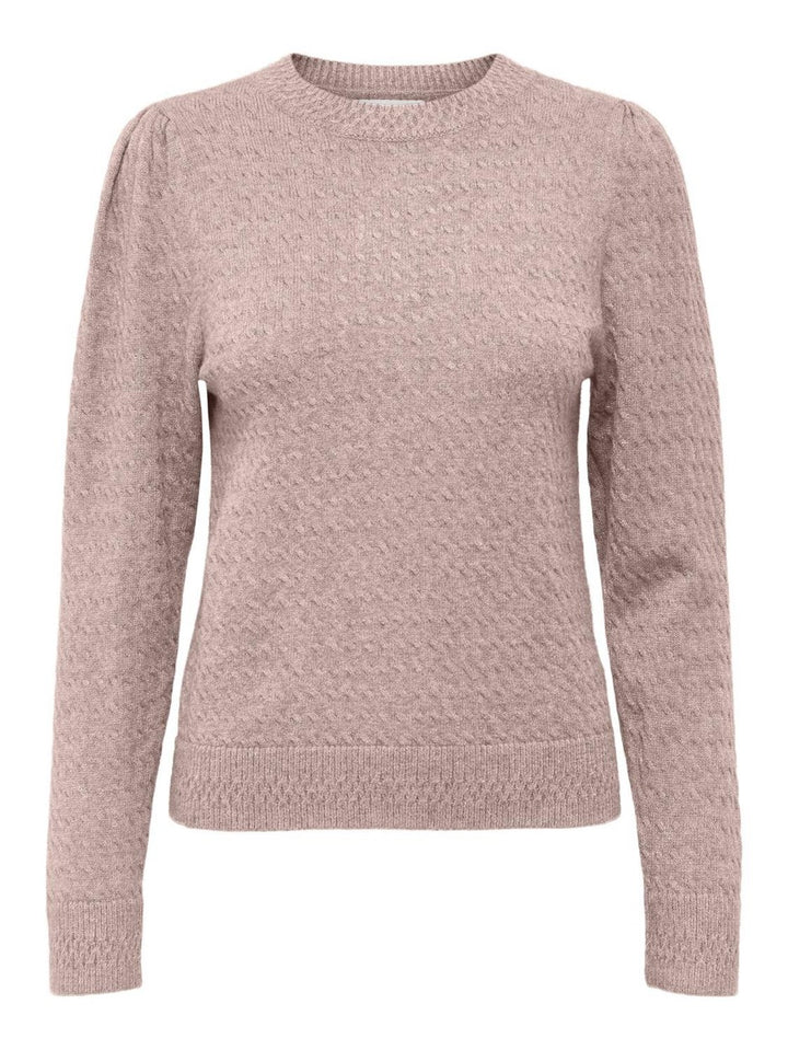 Onlkatia Ls Puff O-neck Cc Knt - Licht Roze