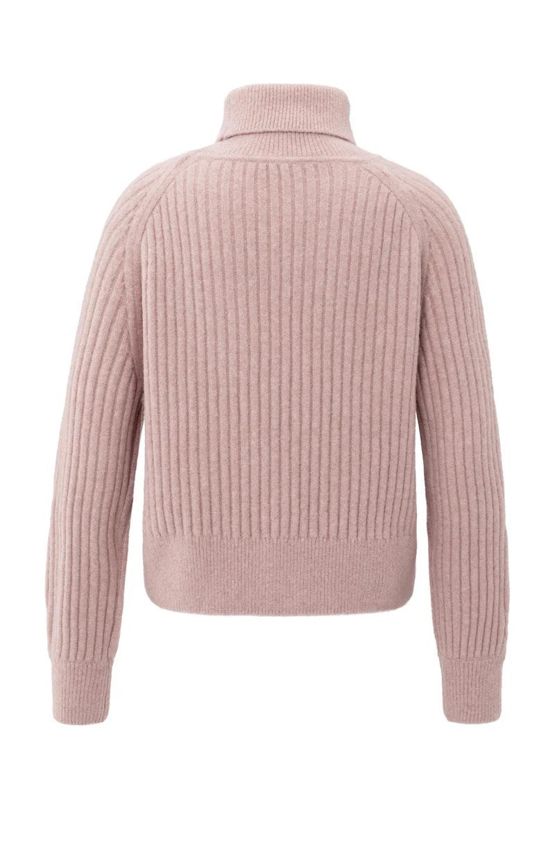 Sweater With Cable Detail - Oud Roze