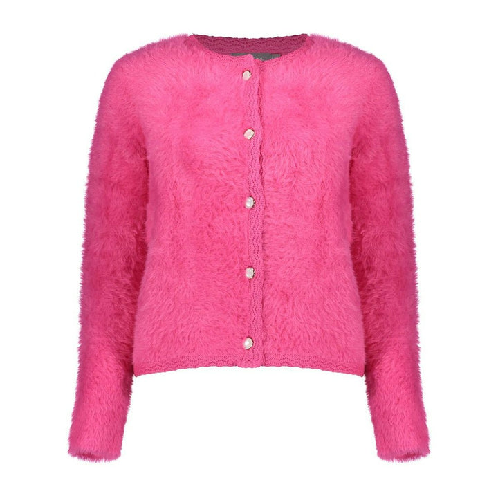 Cardigan Hairy - Neon Roze