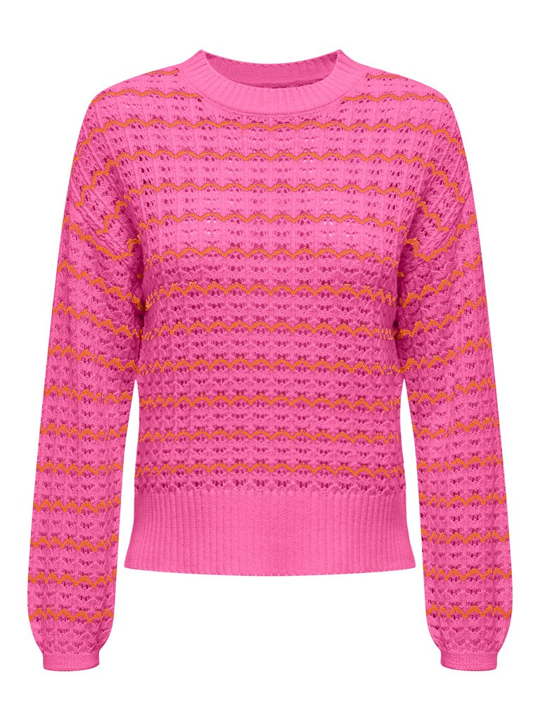 Onlasa Ls O-neck Cc Cs Knt - Roze Dessin