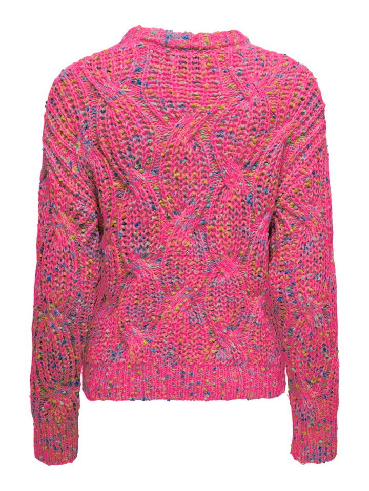 Onlluca Ls O-neck Knt - Roze Dessin