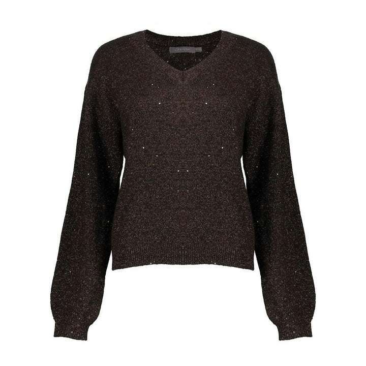 Pullover Lurex And Sequinces - Bruin