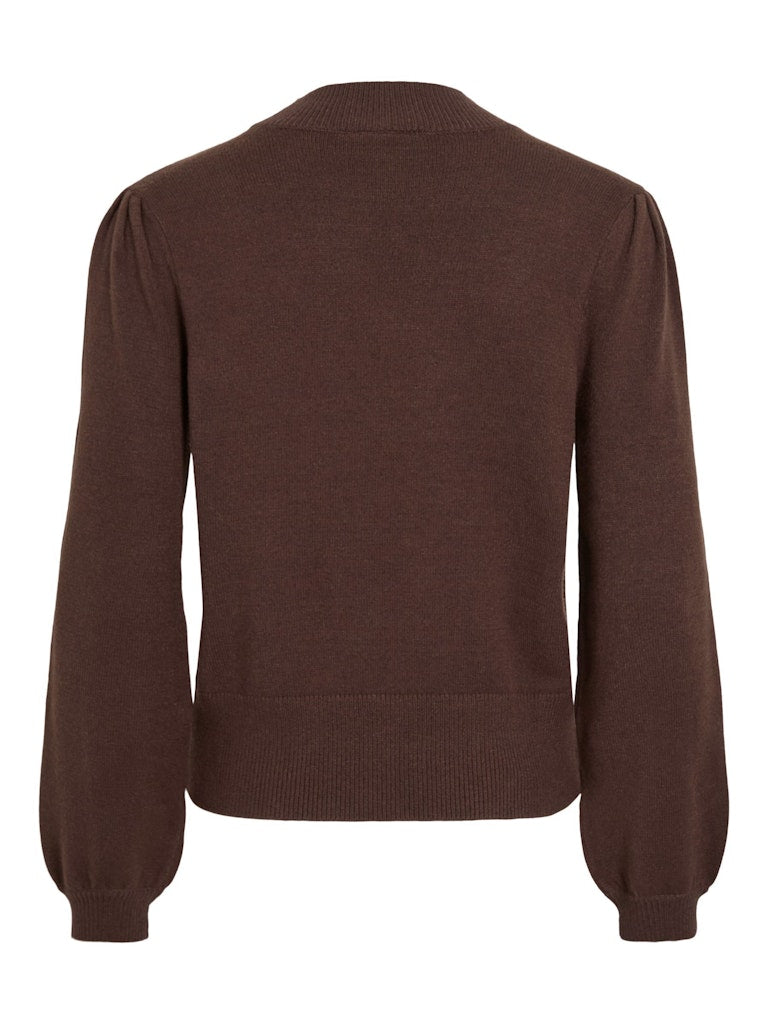 Viril Turtle-nk Balloon L/s Top - Noos - Bruin