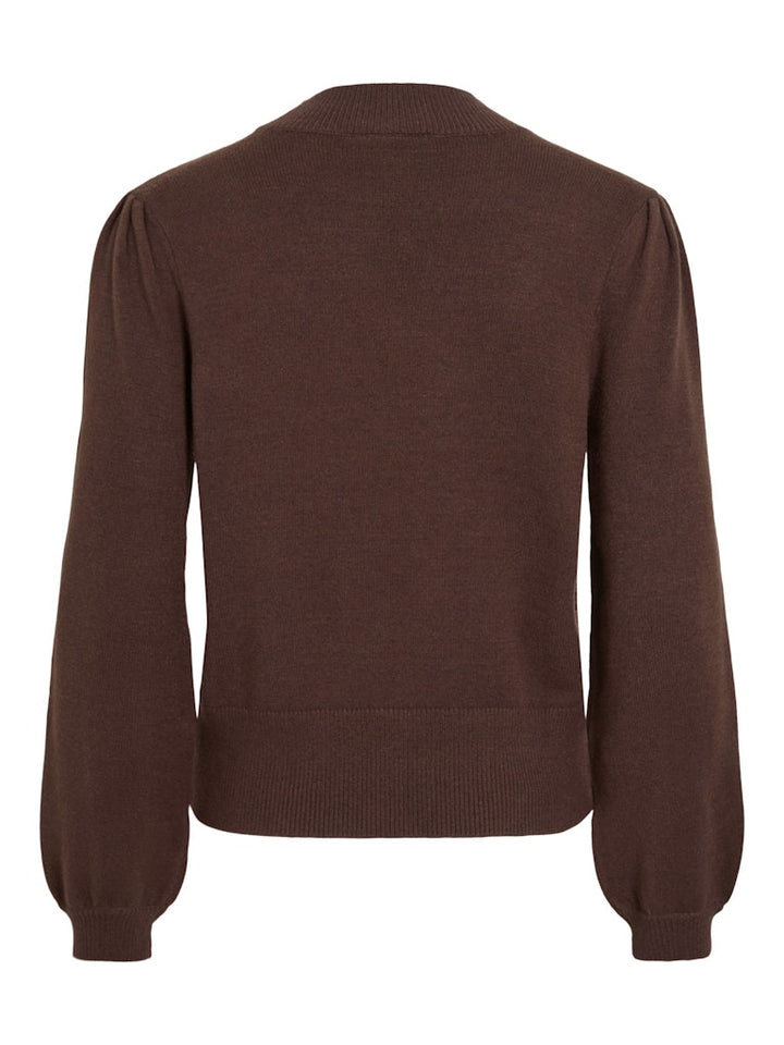 Viril Turtle-nk Balloon L/s Top - Noos - Bruin