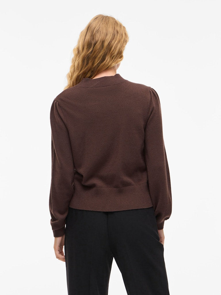 Viril Turtle-nk Balloon L/s Top - Noos - Bruin