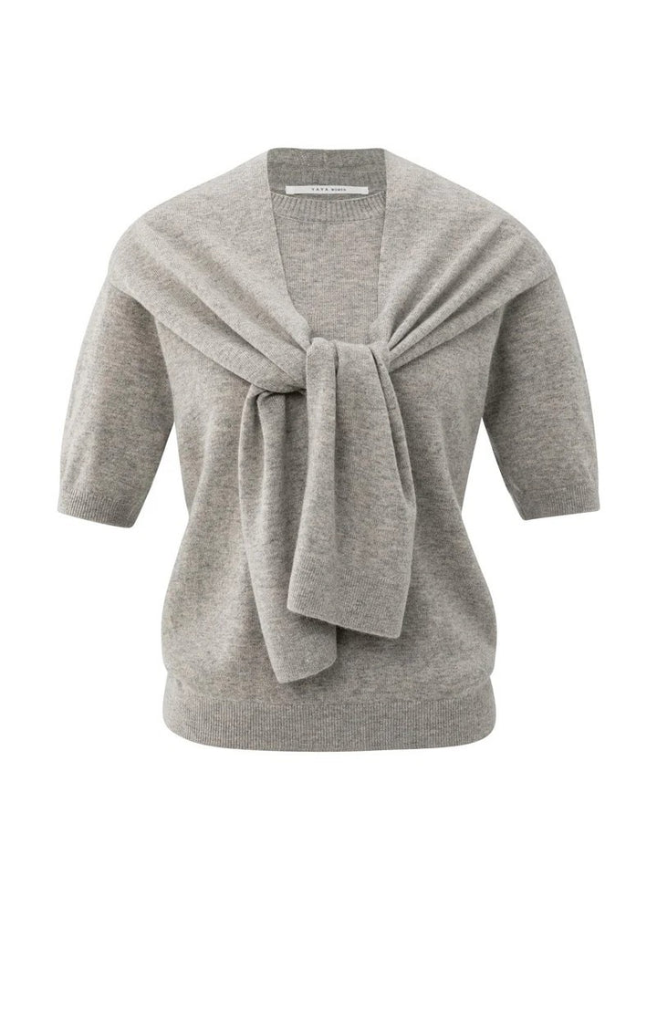 Short Sleeve Sweater With Fake - Bruin Melee