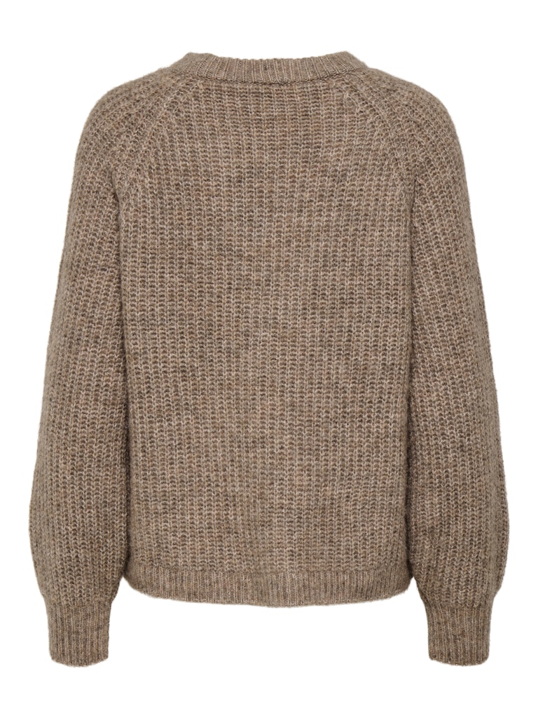 Onlgila Life Ls Structure O-neck Bf Knt - Bruin Melee