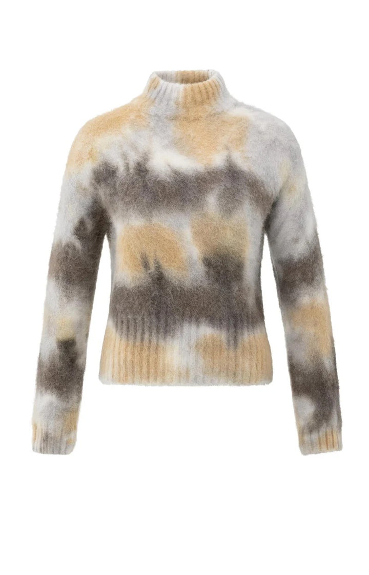 Knitted Sweater With Print - Bruin Dessin