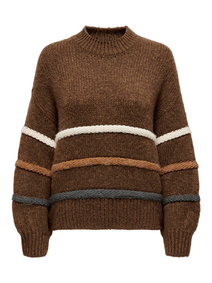 Jdykilian L/s Stripe Pullover Knt - Bruin Dessin