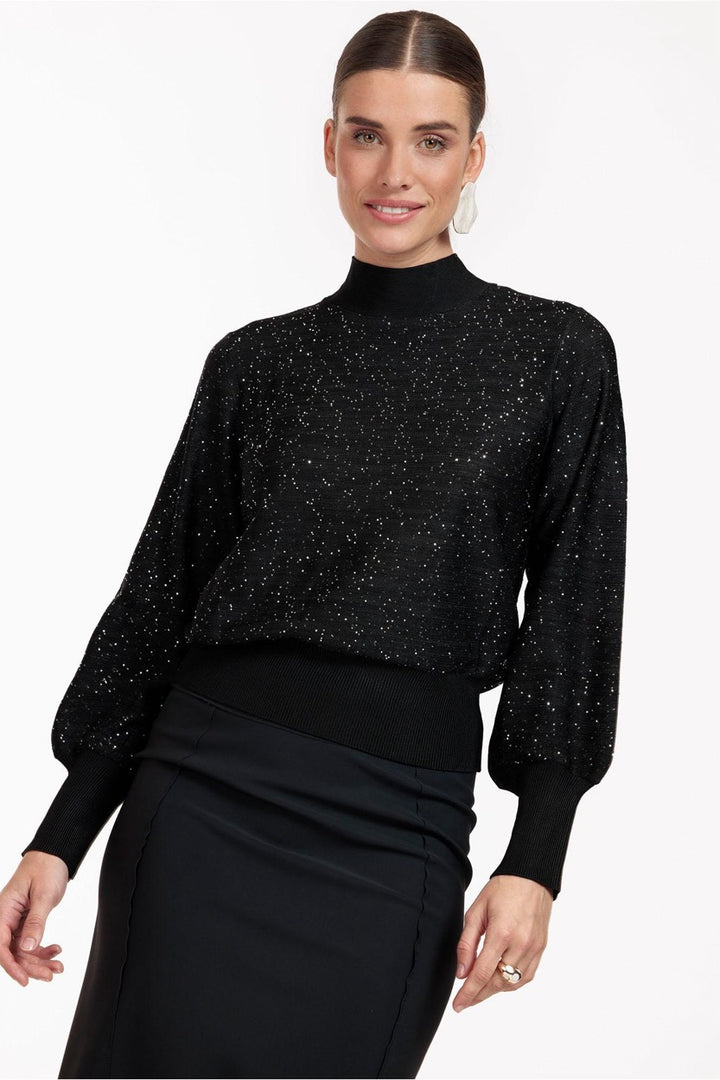 Mireille Sequins Pullover - Zwart