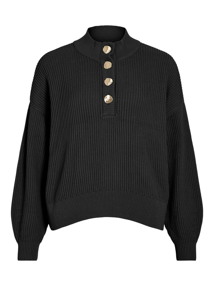 Viching Crew Neck L/s Knit Top - Noos - Zwart