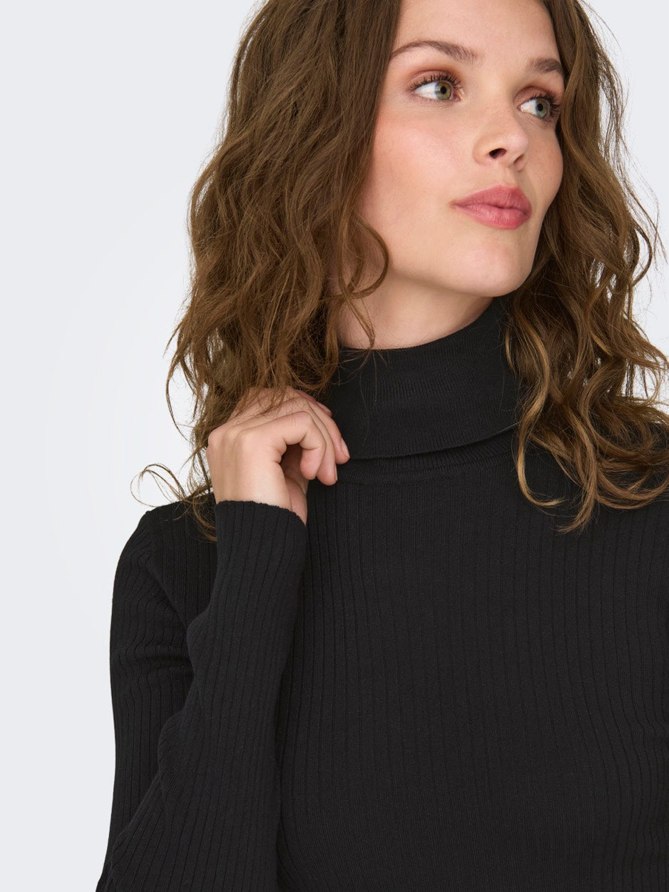 Jdyplum L/s Roll Neck Pullover Knt - Zwart