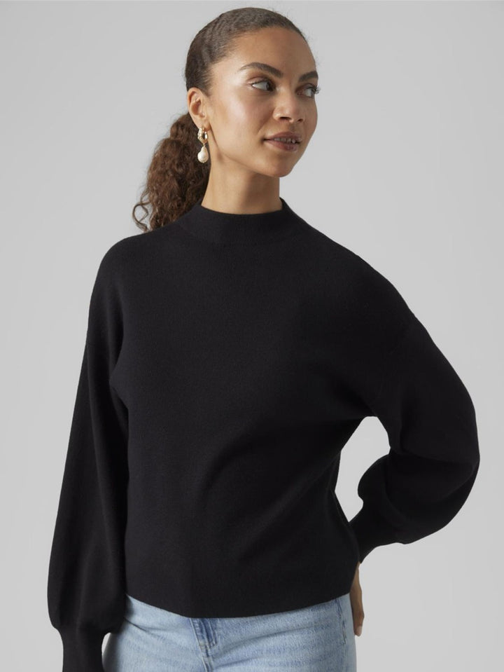 Vmnancy Ls Funnelnk Pullover Ga - Zwart