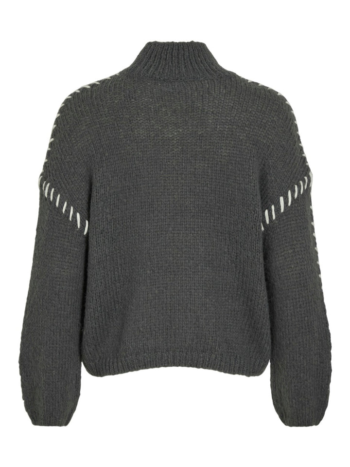 Vichoca New L/s Knit Pullover - Antraciet