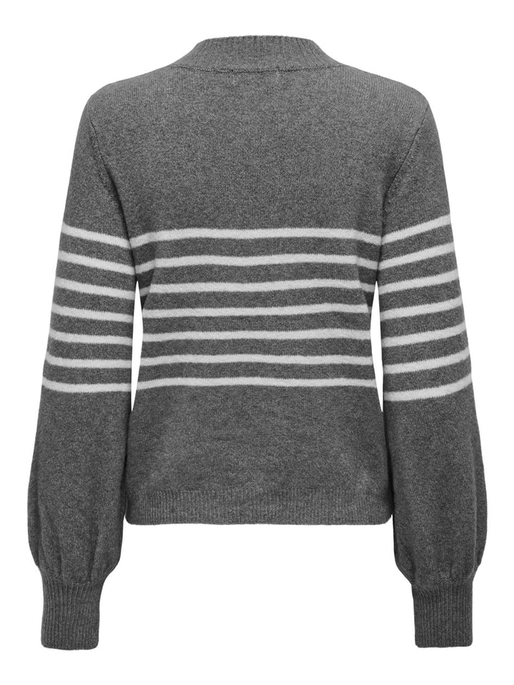 Jdylayla L/s Hn Stripe Pullover Knt - Grijs Melee