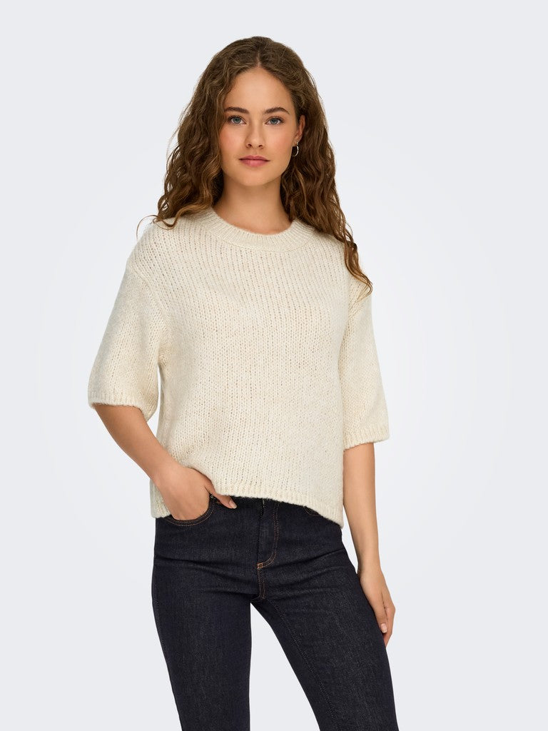 Jdylinea S/s Pullover O-neck Knt Noos - Grijs Melee