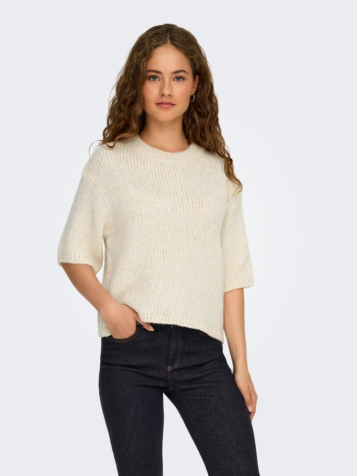 Jdylinea S/s Pullover O-neck Knt Noos - Grijs Melee