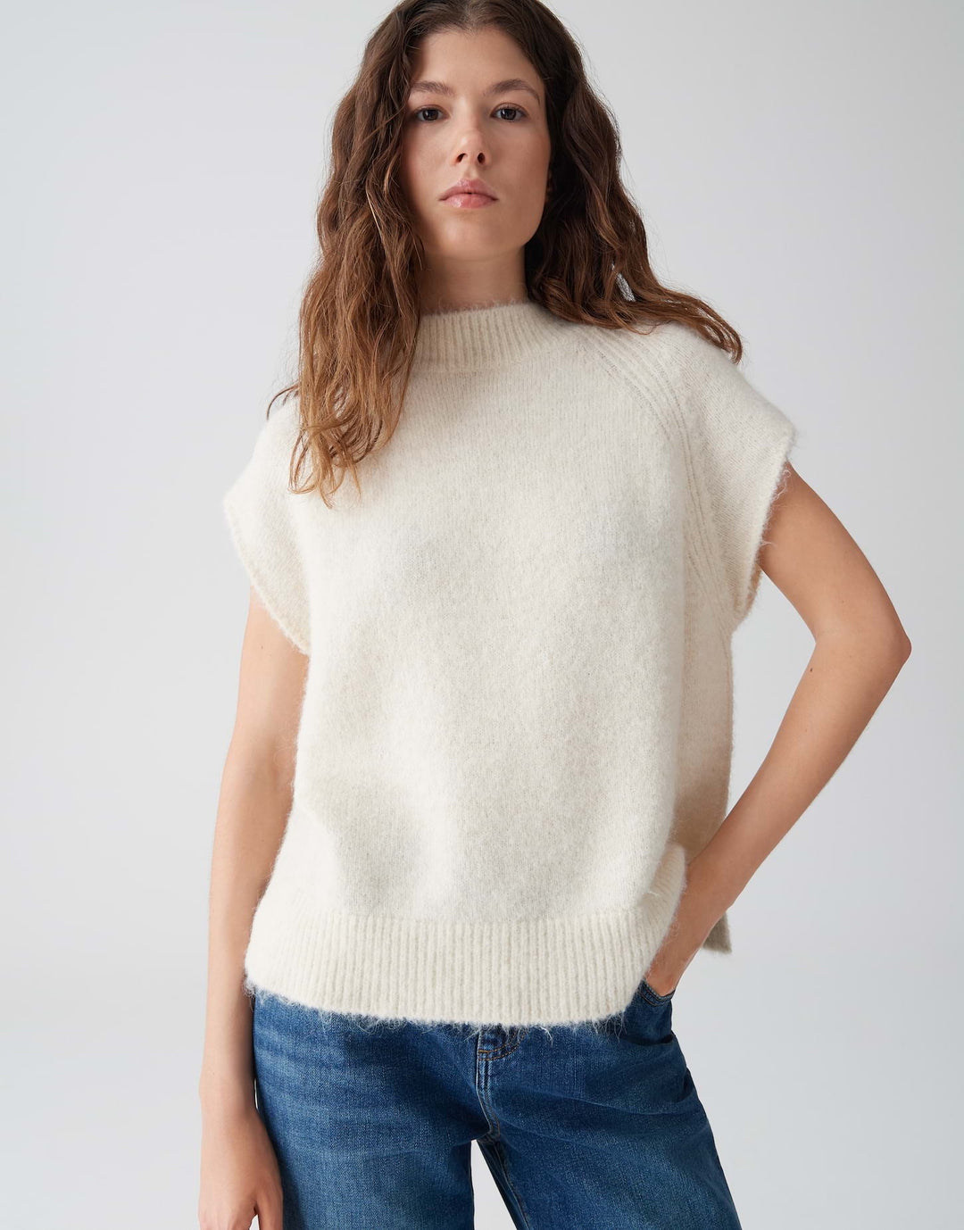 Opus Pimolia trui dames off-white