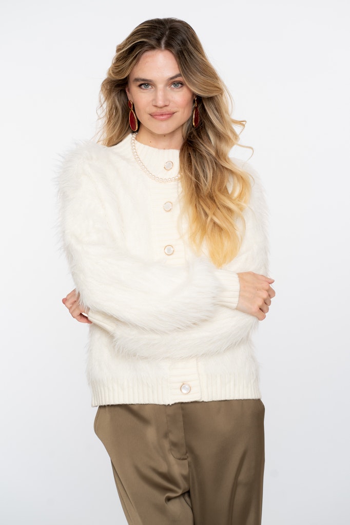 Cardigan Furry - Off-white