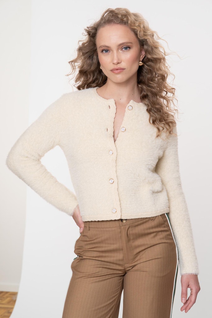 Cardigan Hairy - Off-white