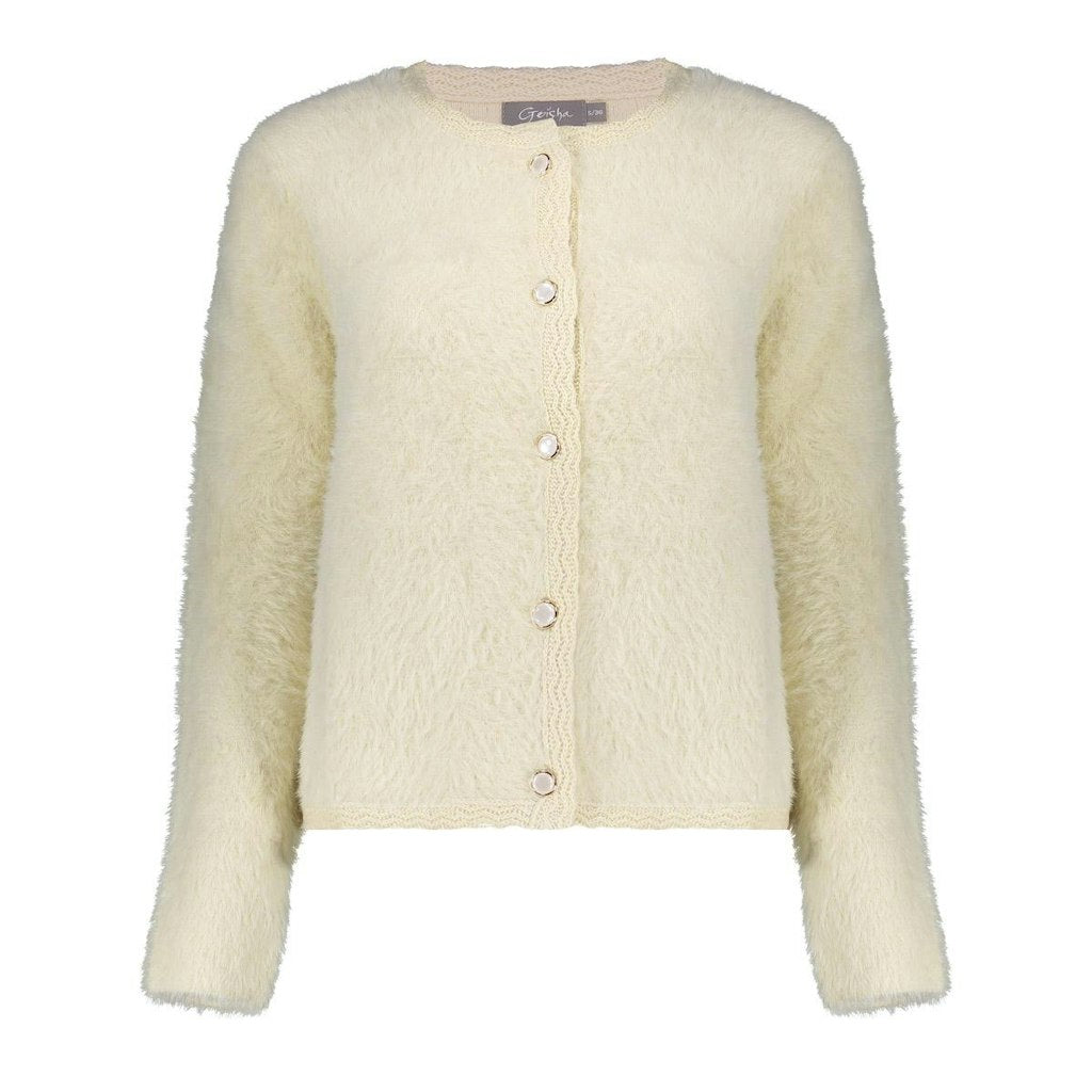 Cardigan Hairy - Off-white