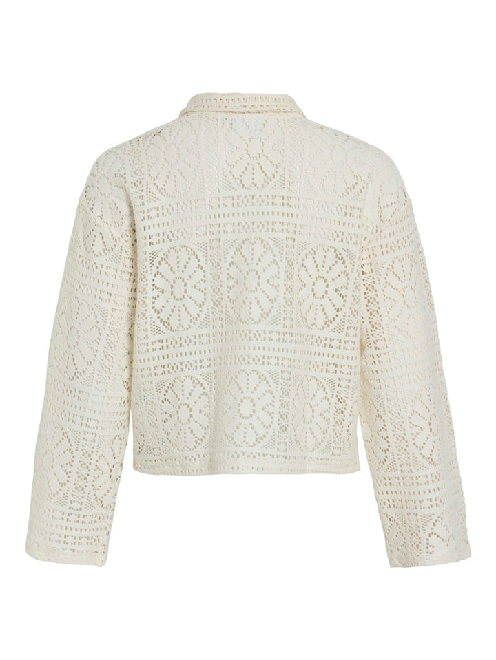 Vimerinda Crochet L/s Cardigan/bfs - Ecru