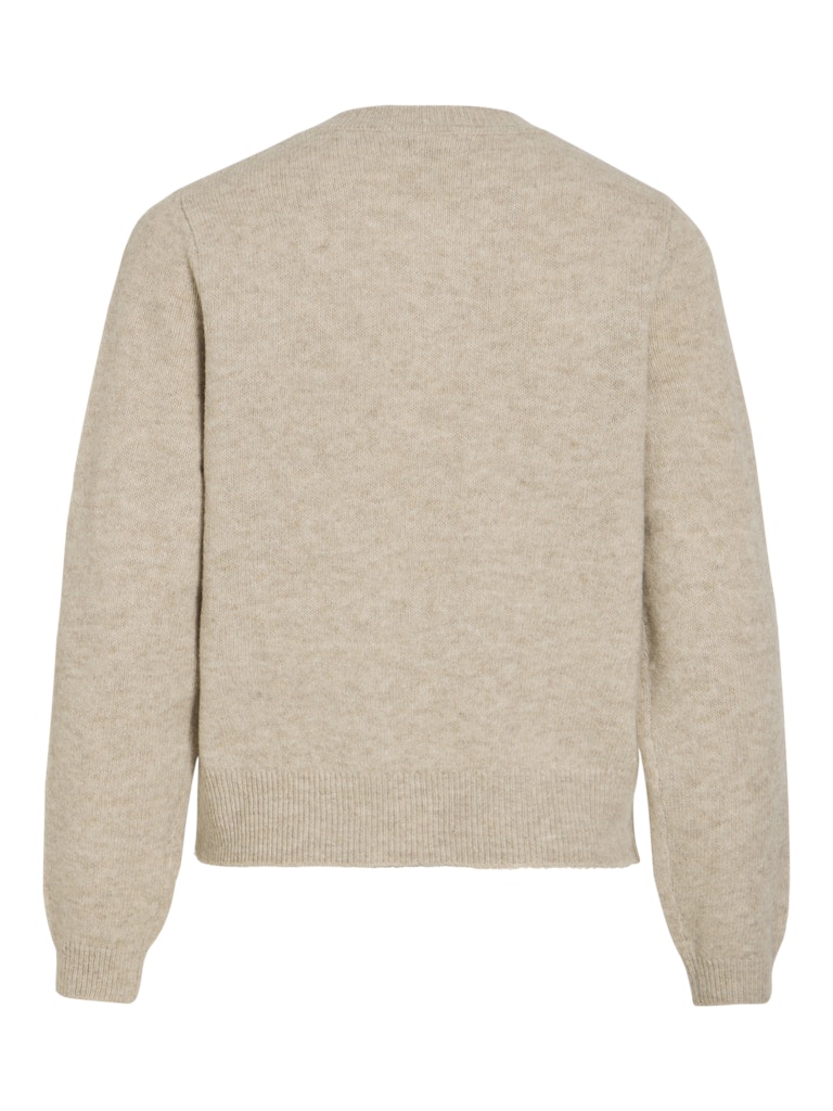 Visalsa L/s O-neck Knit Cardigan/tes - Zand