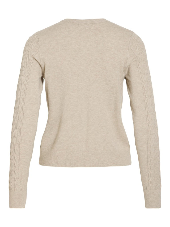 Vikerry Cable L/s Knit Cardigan-noos - Zand