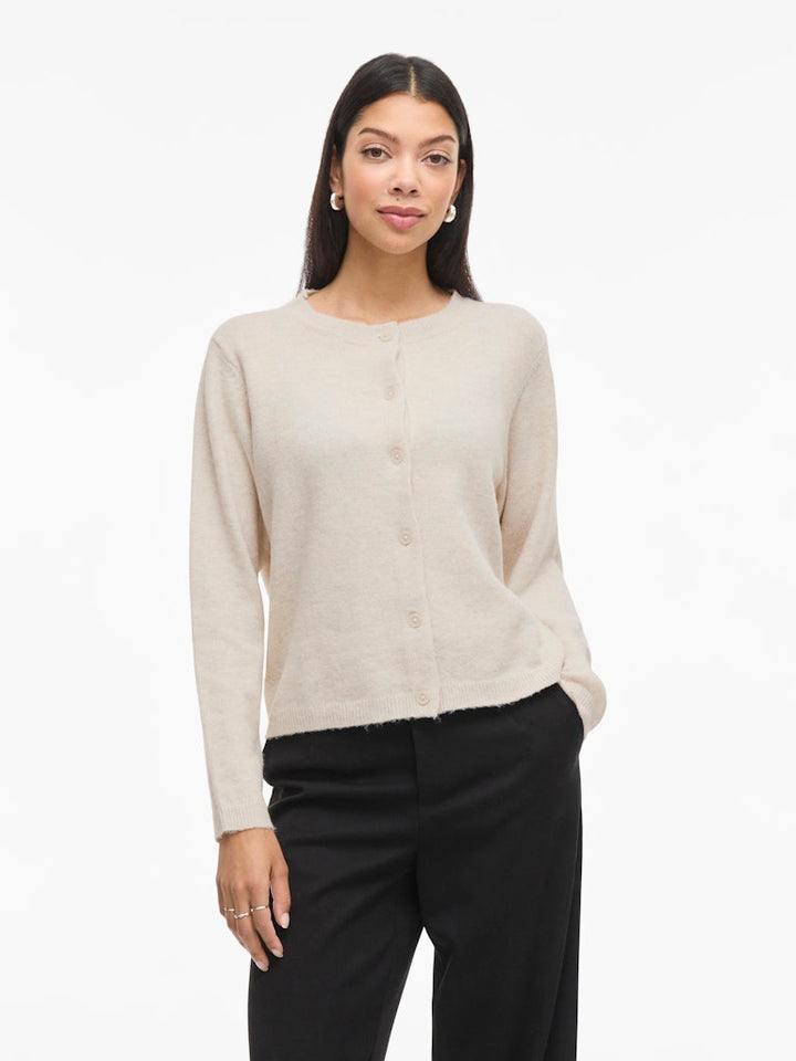 Viliga L/s O-neck Knit Cardigan - Noos - Beige