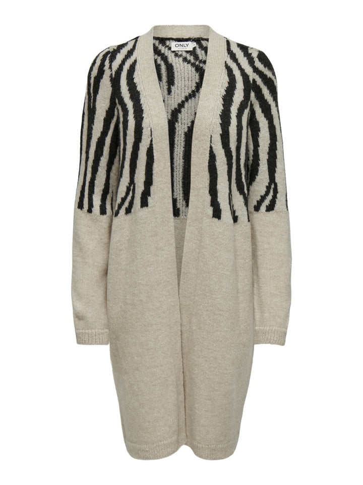 Onljade Zebra Ls Cardigan Cc Knt - Zand Dessin