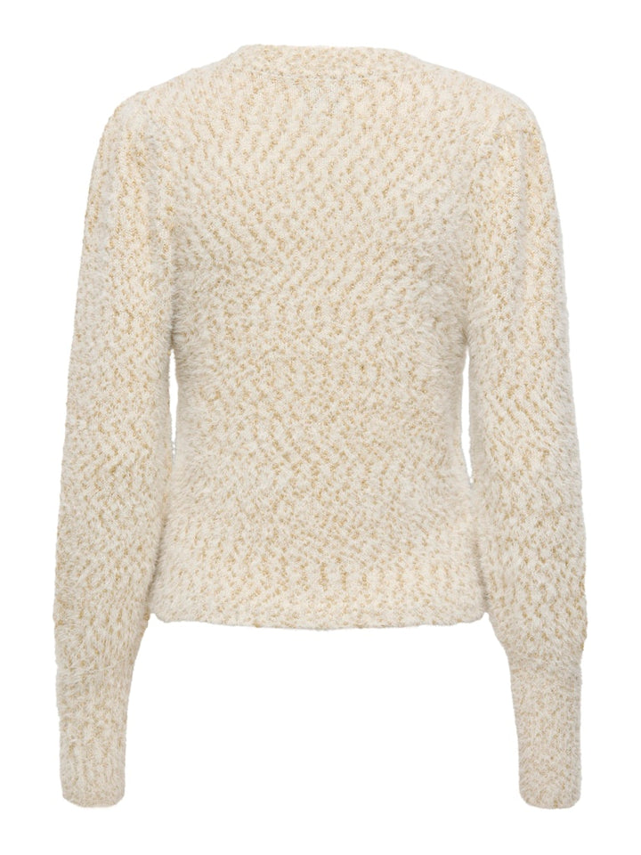Onlrosette Ls Cardigan Cs Knt - Ecru Dessin