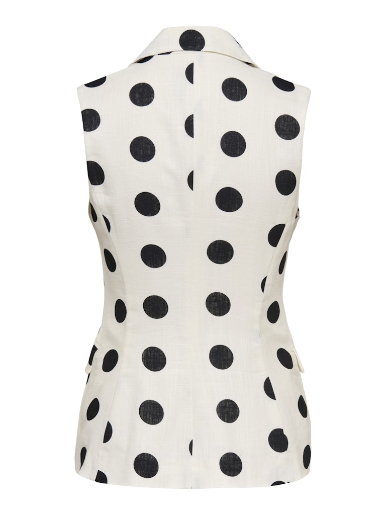 Onlviesta S/l Linen Bl Waistcoat Tlr - Wit Dessin