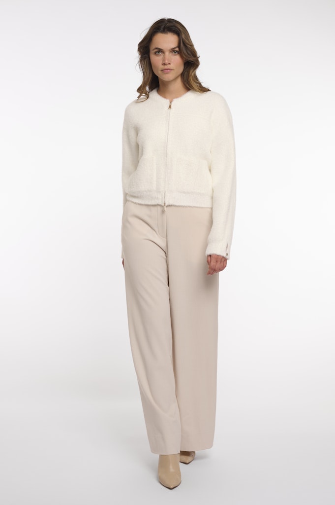 Short Cardigan With Zipper Closure - Wit Dessin