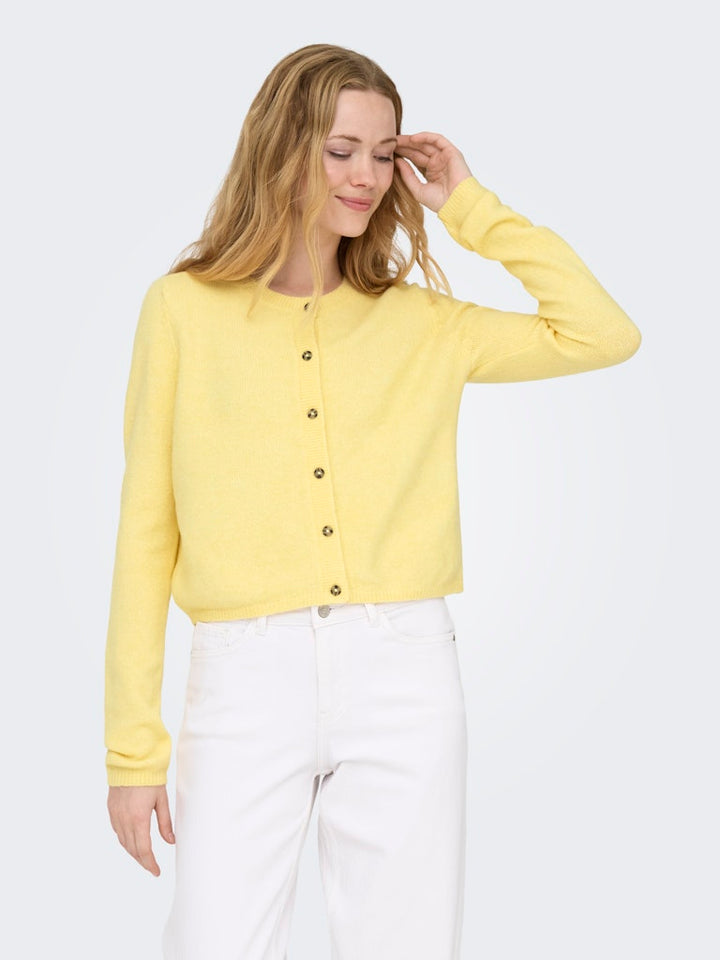 Jdychloe Life L/s Cardigan Knt Noos - Geel