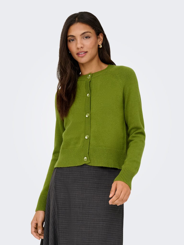 Onlkatia Ls Short Cardigan Cc Knt - Groen