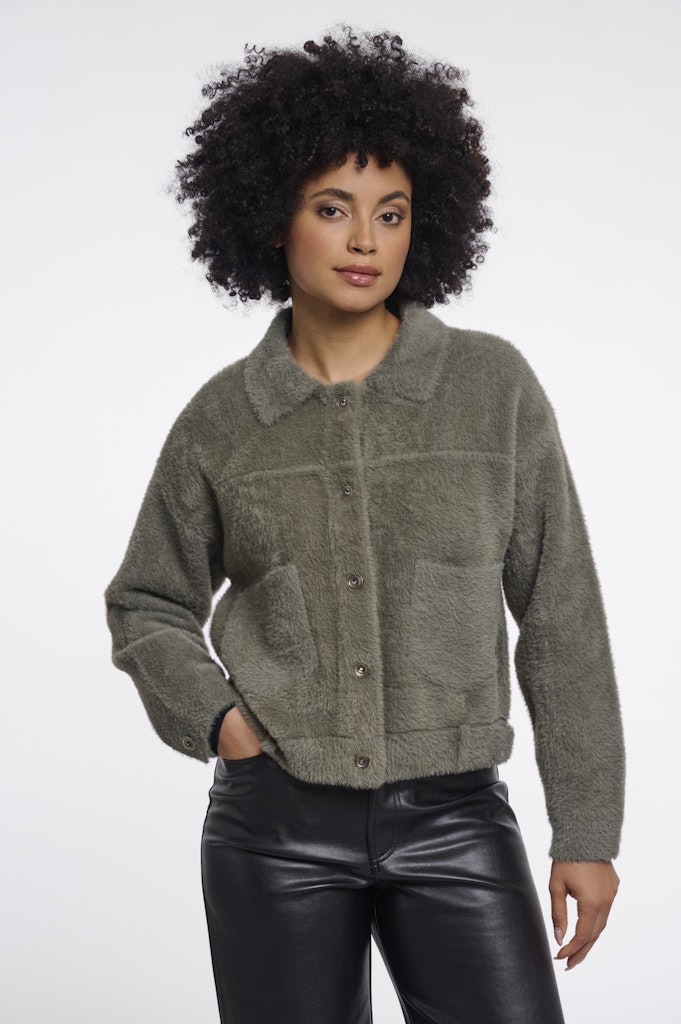 Boxy Jacket - Olijf