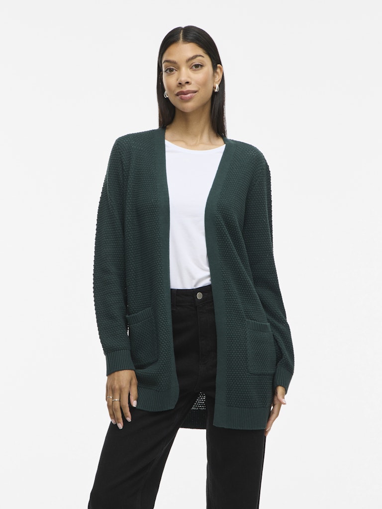 Vidalo L/s Knit Cardigan- Noos - Donkergroen