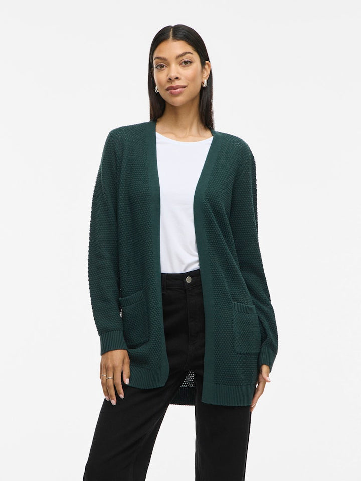 Vidalo L/s Knit Cardigan- Noos - Donkergroen