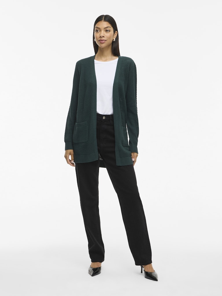Vidalo L/s Knit Cardigan- Noos - Donkergroen